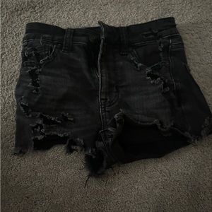 Black Jean Shorts